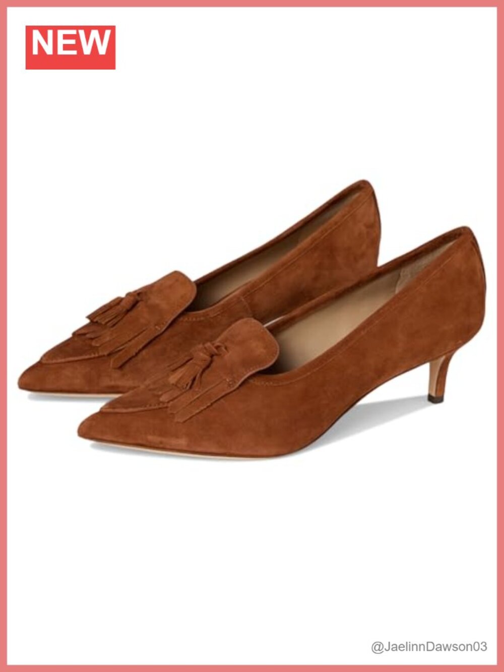 Lauren Ralph Lauren Adrienne Suede Kiltie Pumps Women's Flat Heel Leather Shoes